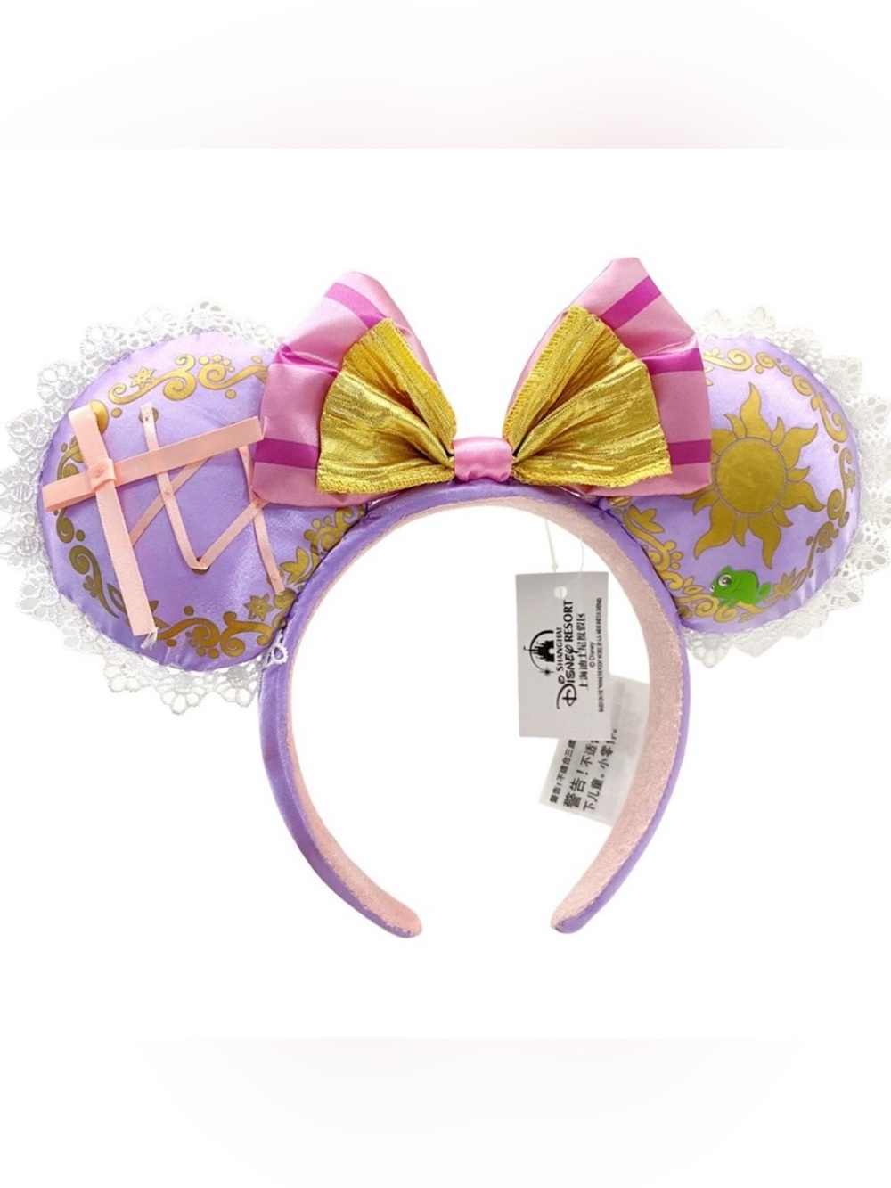 NWT DISNEY Rapunzel Tangled Pascal
Minnie Bow Mickey Ears Headband Purple Yellow
